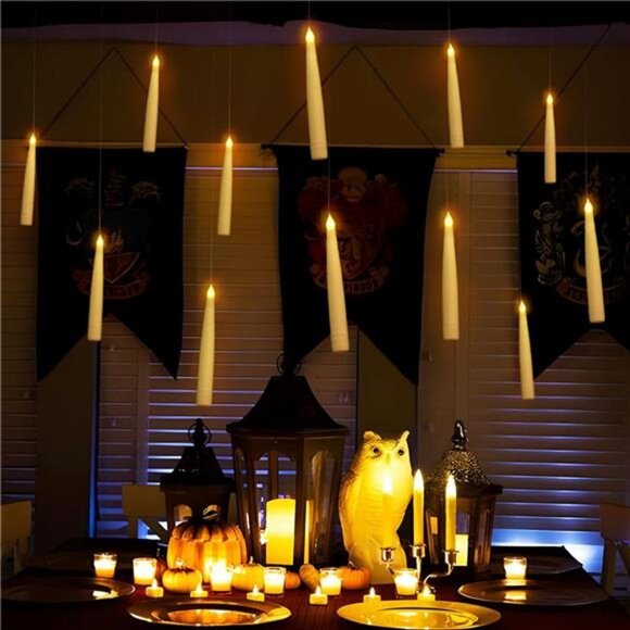 Halloween Decorations - Floating LED Candles with Remote - Picture 2 of 7